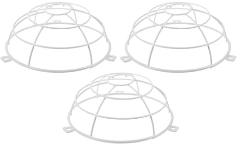 MUCKLILY Lot de 3 Protège-Têtes de Sprinklers en Métal Grille pour Tête d'Arroseur de Plafond Couvercle de Protection Solide Compatible Extincteur Automatique Usage Sécurité Incendie