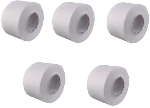 Feisate Halskrause Friseur Vliesstoff, Friseur Hals Papier, 5 Rollen Weiß | Friseur Kreppband Hals Papier, aus Vliesstoff