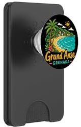 Hand Drawn Grand Anse Grenada Travel Souvenir Landmark Gift PopSockets PopWallet for MagSafe