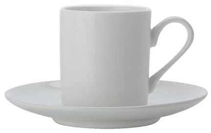 Maxwell & Williams Cashmere Espresso Cup and Saucer Set, Fine Bone China, White, 100 ml