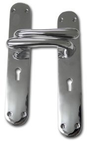 The House Nameplate Company Chrome Lever Door Handles - pair