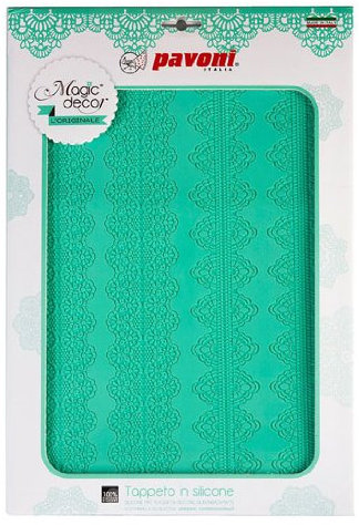 Magic Decor Pavoni Silikon Matte Spitzen Design für essbare Spitzen Kuchen und Cupcake Dekoration