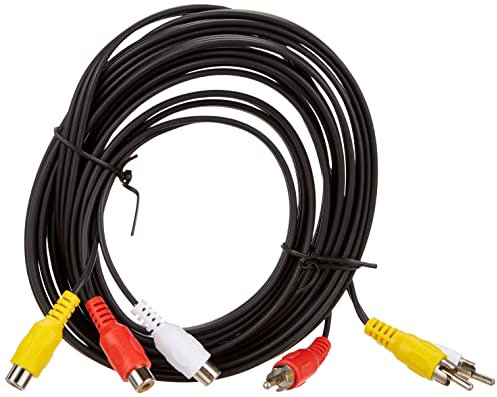 Valueline VLVP24305B50 Câble rallonge 3X RCA mâles vers 3X RCA Femelles 5 m Noir