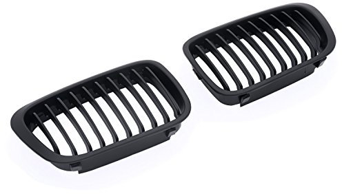 Kühler- Sport- Front- Rippen- Grill Schwarz Matt Eintragungsfrei Set