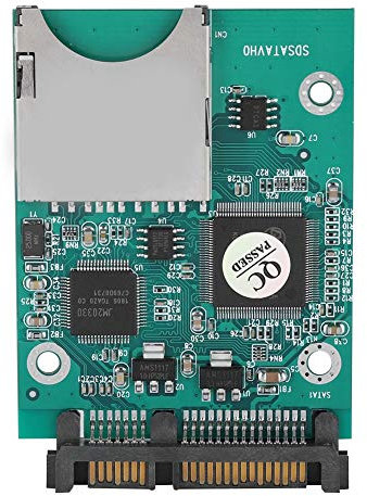 SD SATA-Adaptermodul, 22 MB/s schnelle Übertragung SD/SDHC/SDXC/MMC Speicherkarte auf 2,5 Zoll 7 + 15P SATA Adapter Konverter Adapter