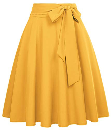 elegant mädchen Retro Vintage Rock a-Linie Faltenrock Hohe Taille Rock BP561-4 M