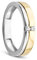 Orovi Damen Ring Bicolor Gelbgold und Weißgold 0.06 Ct Diamant Verlobunsring Ehering Trauring 14 Karat (585) Gold und Diamanten Brillanten
