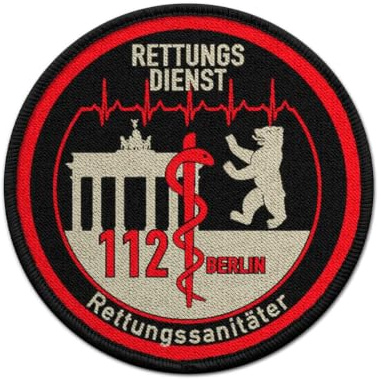 Rettungssanitäter Berlin RS Abzeichen 112 Rettungsdienst Medical Service #36003