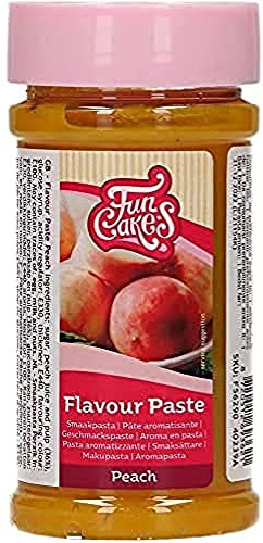 FunCakes Pasta Aromatizzante Pesca: aromi alimentari, ottimo gusto, perfetto per decorare torte, adatto per pastelle e ripieni. 120 gr. | Aroma Alimentare dal Gusto Intenso, Ideale per Decorare Torte, Adatto per Impasti e Farciture