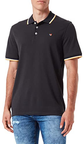 JACK & JONES Mens Bluwin Polo Black XXL