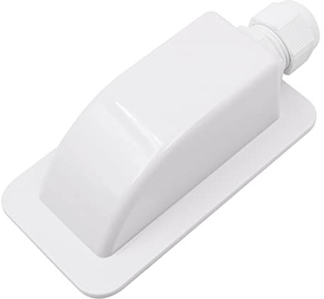 Tiardey Single Hole ABS Connector Cable Entry Plate for All Cable Types 5 to 10 mm?, Fit for Solar Photovoltaic Panels,RV,Caravan,Boat,Yachts,Roof - White