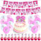 Marie Cat Geburtstag Deko, Aristocats Marie Geburtstag, Marie Cat Luftballon, Marie Aristocats Luftballon, Aristocats Marie Geburtsta Deko Mädchen, Marie Cat Cake Topper Banner Luftballons Set
