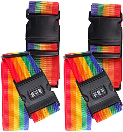 Angoily 4 Stück Passwort Gepäckband Koffergurt Gepäckspanngurt Gepäckverpackungen Für Koffer Packgurte Für Gepäcktaschen Reisetasche Für Die Reise Reisen Polypropylen Schwer Binden