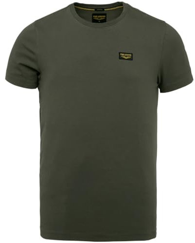 PME Legend Herren Rundhals T-Shirt Cold DYE Regular Fit Schwarz Weiss Grün Blau, Größe:XL, Farbe:Beluga 8039