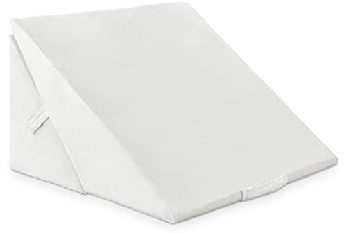 GIANTEX Keilkissen Bett Multifunktions-Keilkissen, Rückenkissen Memory Foam, Bücherkissen Lesekissen zum Relaxen, Beinkissen Beinablage Bezug waschbar, Venenkissen Relaxkissen 58x36x50,5cm (weiß)