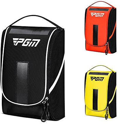 Sac à chaussures de golf portable en nylon imperméable ultra léger avec poignée portable pour chaussures de sport pour femme (jaune)