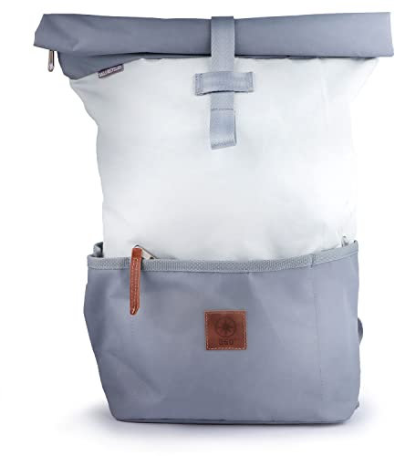 360° Grad Lotse Wickel-Rucksack Segeltuch weiß-grau