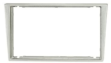 Audioproject A386.1 - Mascherina Autoradio 2 DIN Compatibile con Opel Corsa C Combo Omega Astra Vectra Meriva Agila Cornice Telaio Autoradio Argento Chiaro