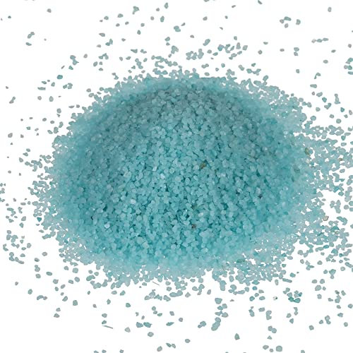 hibuy Dekosand, Dekogranulat - Streusand fein - Farbe: Aquamarin - 400 g in wiederverschlieÃŸbarer Kunststoffdose