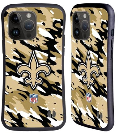 Head Case Designs Offizielle NFL Camou New Orleans Saints Logo Hybride Handyhülle Hülle Huelle kompatibel mit Apple iPhone 15 Pro Max