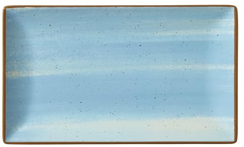 METRO Professional Plato llano Madleen, Cerámica de Gres, 25 x 14.5 cm, Azul, 6 unidades