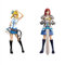 Gooyeh 2pcs Fairy Tail Figur Lucy Heartfilia und Erza Scarlet Anime Figur PVC Statue Modell Ornamente Heimdekoration Sammlung Geschenk 16cm