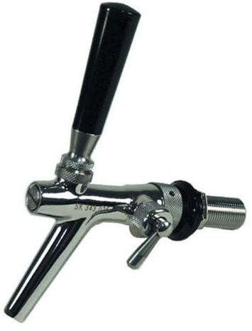 Zapfhahn P3500 Kompensatorhahn aus Edelstahl mit 55mm Stutzen für Bierdurchlaufkühler Durchlaufkühler Zapfanlage Schanksäule