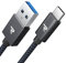 RAMPOW Cable USB C [USB 3.0 y QC3.0], Cable USB Tipo C 2M, Cable Carga Rapida Tipo C Cable iPhone 16, Cable iPhone 15 Nylon con iPhone 16/16 Pro/15/15 Pro/iPad, Samsung Galaxy S22/S21/S20, Huawei