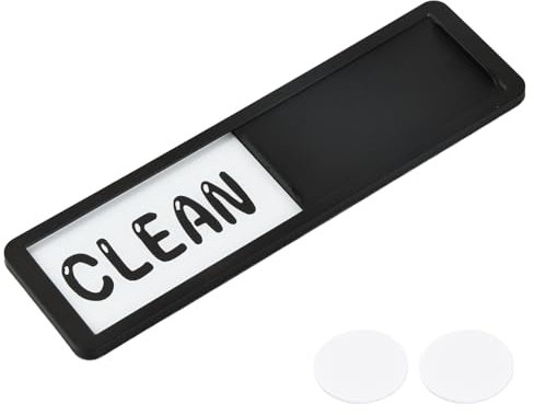 volumoon Iman Lavavajillas Limpio Sucio, Imán de Oxido Lavavajillas, Imán para Lavavajillas, Letrero Limpio y Sucio, Deslizable, Fácil de Leer y Colocar, Accesorios Cocina (Negro)