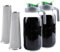 Cold Brew Coffee Maker 64 Oz Mason Jar Iced Tea Pitcher With Strainer 2 Set Half Gallon Glass Pitcher With Spout Lid 2 Quar Water Jug For Fridge Beverage, Sun Tea, Hot Cold Brew, Lemonade, Juice