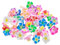 50 Stück Plumeria Perlen Aus Polymer Blumen Perlen Gelochte für die Schmuckherstellung Gemischte Farben Florales Armband 3D Frangipani Polymer Clay Beads Ton Perlen Charms für Armbänder Blume