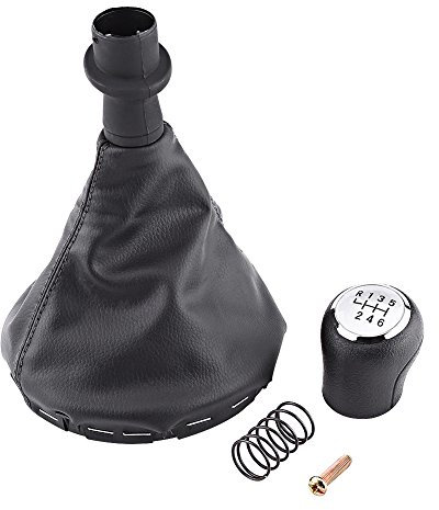 TKSE 6 Gang Schaltknauf Abdeckung, Auto Geschwigkeit Schaltknauf Schalthebelmanschette Kit Staubdichte Abdeckung Ersatz für Transporter T5 / T6 (2003-2011)