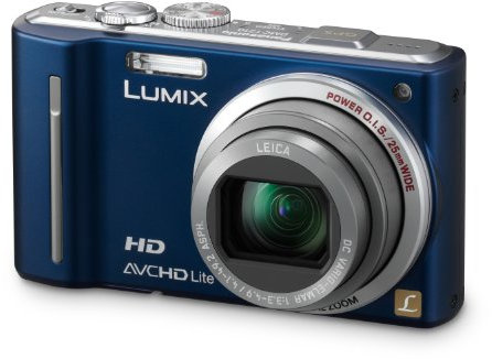 Panasonic Lumix DMC-TZ10EG-A Digital Camera 12 Megapixel 12x Optical Zoom 7.6 cm (3 Inch) Display Image Stabiliser Geo-Tagging Blue (Renewed)