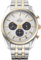 Orient Stretto Solar-Chronograph, 40 mm, weißes Zifferblatt, Stahlband, weiß, Klassisch