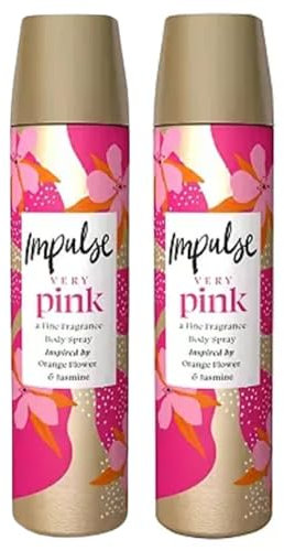 Very Pink Body Spray– 75ml, Pack of 2 Elegant Floral Blend of Lily of the Valley, Pink Orchid, Rose & Lotus Blossom for a Delicate, Lasting Scent.Gracefully Feminine