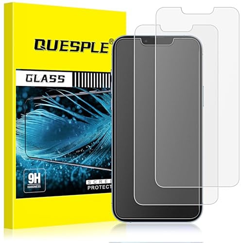 QUESPLE [2 Pièces] Verre Trempé Mat pour iPhone 12 Pro Max, Anti-Traces de Doigts, Anti-éblouissement Matte Film Protection écran, Dureté 9H, Sans Bulles Anti Rayure Vitre