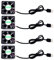 JZK 4PCS 50x50x15mm DC 5V mini USB cooling fan 50mm, 5500 rpm, 0.17A, 5015 ball bearing small brushless DC fan 5cm for cooling or ventilation, 3D printer fan