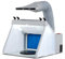 GYMAX Cabine pour Peinture Aérographe, Modélisme, Pulvérisation, avec Plateau Tournant, Ventilateur, Tuyau d'Extension d'Échappement, Filtre, 3 Lumières LED, Design Pliable Portable