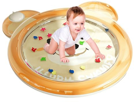 Xinhuju Schleppmatte, Wasserkissen für Babys, Baby Water Pad Play Mat Pool, aufblasbares Aktivitätszentrum, Lernspielzeug, interaktives Tracking für den