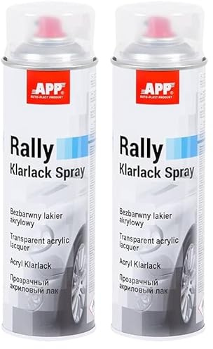 AUTO-PLAST PRODUKT APP Rally Color Vernice Spray | Bomboletta spray colorate | Transparente | 500 ml (Confezione da 2)