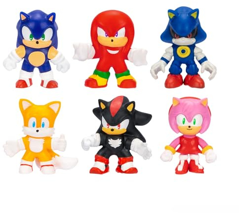 Heroes of Goo Jit Zu Minis Sonic the Hedgehog 2.5-Inch Stretchy Squishy Collectible Character Figures, Styles May Vary