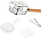 FytStycale Friteuse portable avec panier, poignée incluse, adaptée au camping pour friture, Couvercle Blanc
