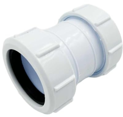 40x40mm Straight Coupler Universal Compression Waste Fittings (1 1/2)