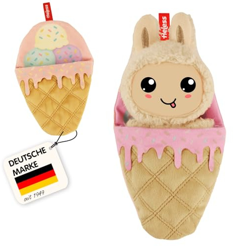 Heless Monster Styles 7522 - Puppen-Schlafsack im Eiswaffel Design, mit Schlaufe, Kawaii Set für Monster der Größe 15 cm