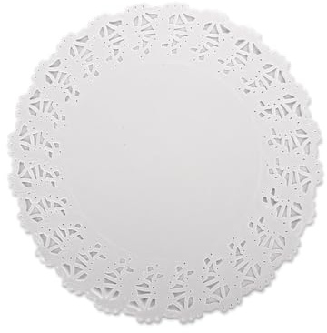 2000 Stück Hygostar Tortenspitzen rund | Papier, Ø: 10cm, hochweiß, Karton, Tortenspitzen, Tortendeckchen, Spitzenpapier
