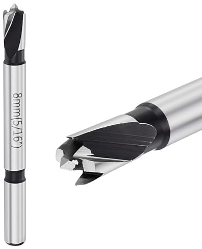 DTGN 8mm Forstner Drill Bit 5/16 Multi-Tooth Carbon Steel 1Pack Silver | Good for Wood Plastic Plywood Woodworking Hole Saw Cutter with Round Shank