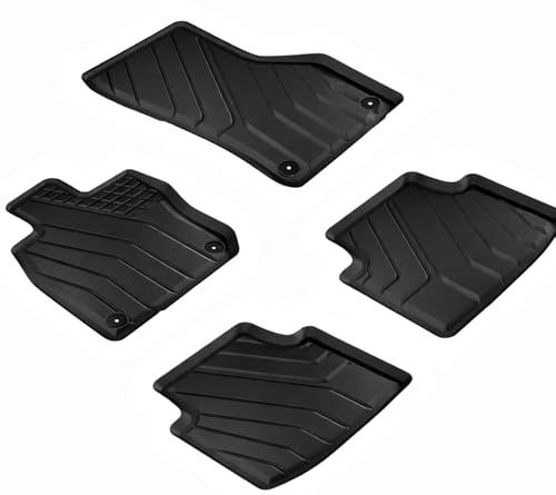 Gummimatten Kompatibel mit T-ROC II (D4) + e-TSI 11/2025 Premium Automatten | Fußmatten in Premium Qualität 100% passgenau 3D Schalen Design Allwetterschutz Schmutz Schnee & Feuchtigkeit 4-tlg rutschfest