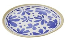 APS 85444 Teller FLORYN - Melamin blau/weiß-beige, Ø 21,5 cm