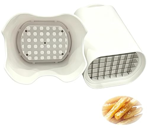 Potato Chipper,Vegetable Chip Cutter,2 in 1 Design,Sharp Blades | Stainless Steel and PP Material,Home Kitchen Tools,for French Fries