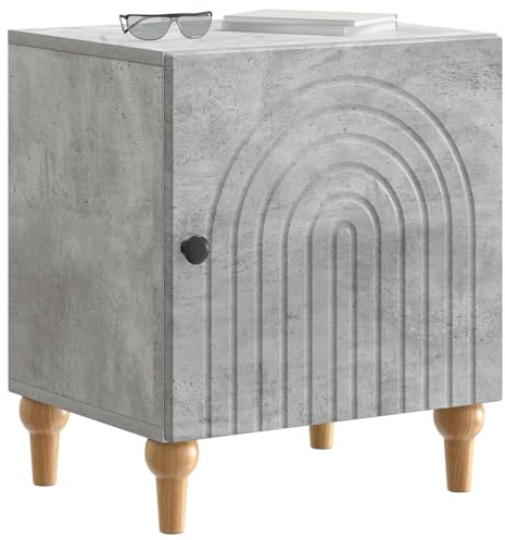 vidaXL Nachttisch 2 pcs Betongrau 43 x 34,5 x 50 cm Holzwerkstoff, Moderner Nachttisch, rechteckiger Beistelltisch, Coole Aufbewahrung, schicker Schrank, kompakter Schreibtisch